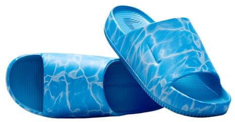 Nike Calm Printed Men's Slides (HQ1125-400, Coast/Signal Blue/Antarctica/Coast), Coast/Signalbl/Antarctica, 13 UK
