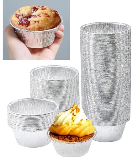 FutureHight Lot de 150 moules à cupcake en aluminium pour ramequin - Jetables - Pour muffins et muffins