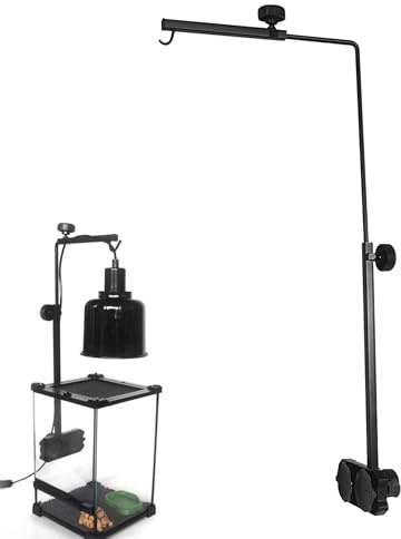 Portalampada a ventosa per rettili, con chiusura in metallo, regolabile, 22 x 29 cm, accessorio di facile installazione, supporto per lampada per tartarughe, lucertole, pulcini