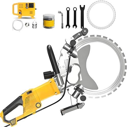 vnmudzeo 8000 W Handheld Concrete Ring Saw, 2200 Rpm Electric Concrete Cutting Saw, 16 20 Wall Chaser Cutting Machine,Max Depth 11.4 15.4,390mm/15.4