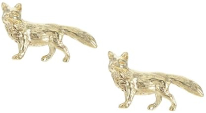 DIYEAH 2 Stück Messing Möbelknöpfe Fuchs Form Vintage Schrankgriffe Schubladenzug Kommode Griff Für Küche Wohnzimmer Schlafzimmer Möbel