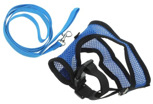 TOYZFRIENDY Harnais Respirant pour Poules et Oies Laisse Réglable en Maille Polyester, Taille M Bleue, Adapté aux Activités en Plein Air pour Petits Animaux Couleur Aléatoire