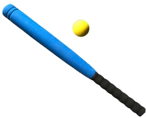 TOYANDONA Set de Baseball pour Garçon Fille avec Batte Mousse Bleu et Balle Entraînement Sûr pour Améliorer la Coordination Compétences de Frappe des Tout-Petits pour Jeux Intérieur et