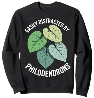 Easily Distracted By Philodendrons Houseplant Sweatshirt