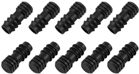 10 tappi per irrigazione a goccia, 13 mm, connettore per irrigazione da giardino, tappo per tubo antigoccia, tubo perlato, connettore per tubo dell'acqua