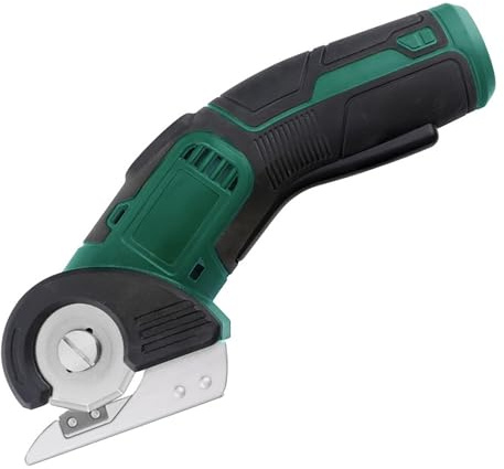 Cutter Rotatif électrique Sans Fil avec Lame en Alliage D'acier, Rechargeable par USB et Protège-Lame, Double Interrupteur de Sécurité, pour Tissus et Cuir