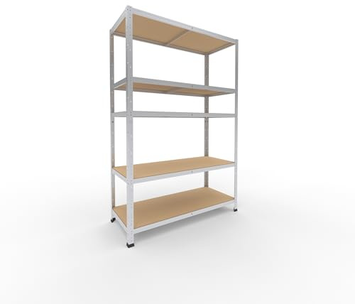 shelfplaza Home 180x120x45cm Schwerlastregal verzinkt mit 7 Böden x 125kg | Kellerregal · Lagerregal · Metallregal · Regale für Kellerraum · Steckregal · Abstellraum Regal