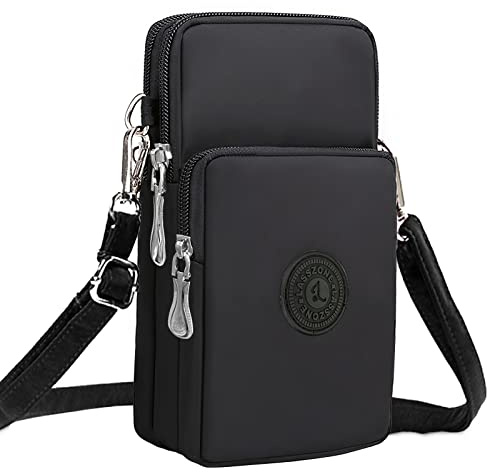 LassZone Women Crossbody Phone Bag Nylon Cross Body Bags Phone Purse Wallet Wristlet Small Shoulder Handbags with Adjustable Strap | Waterproof