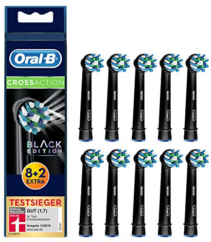 Braun Oral-B 4210201276265 CrossAction Aufsteckbürsten Black, 10 Stück