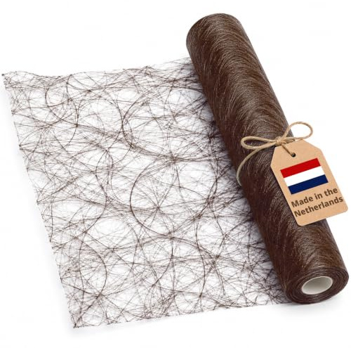 DecoHomeTextil Deco Netz Tischläufer Braun 30 cm x 5 Meter | Tischband Table Runner Deko Dekoration Schmücken