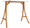vidaXL Estructura Columpio y Techo Soporte Accesorio Silla Asiento Jardín Patio Terraza Balcón Exterior Decoración Crema Madera Curvada Acabado Teca
