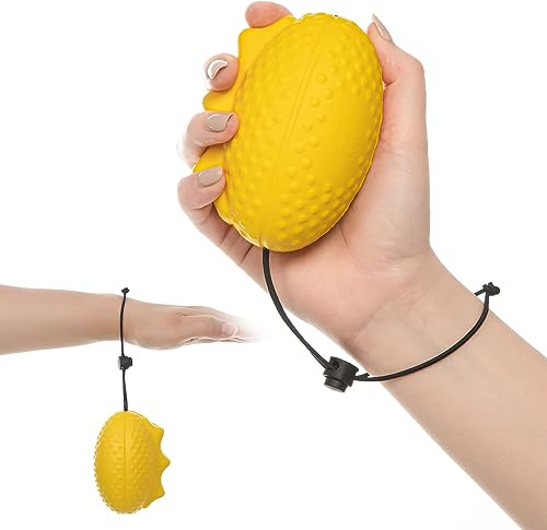 Fanwer Stress Balls for Adults and Seniors with The Adjustable Wrist Strap, Hand Exercisers for Strength, Finger Ball for Hand Therapy, Arthritis, Physical Therapy, Carpal Tunnel