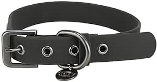 Trixie Collier pour Chien CityStyle M-L : Tour de Cou 40-47 cm/25 mm Noir - Collier PVC de qualité pour Chiens de Taille Moyenne à Grande, réglable, imperméable & essuyable