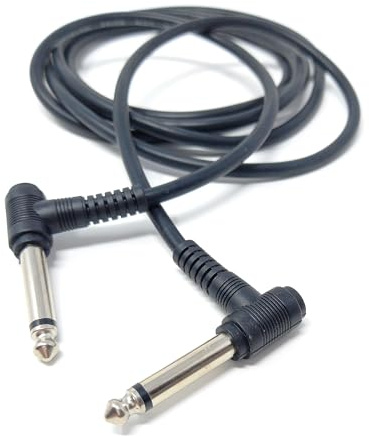 DRUT 2m 6.35mm to 6.35mm Right Angle 90 Degree Jack Audio Mono Guitar
