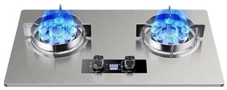 Cuisinière Au Propane, Table De Cuisson À Gaz En Acier Inoxydable, Cuisinière Au Propane Portable À 2 Brûleurs, Maximum 17742,4 BTU, Adaptée Aux Appartements De Cuisine Et Aux Camping-cars (Color : L