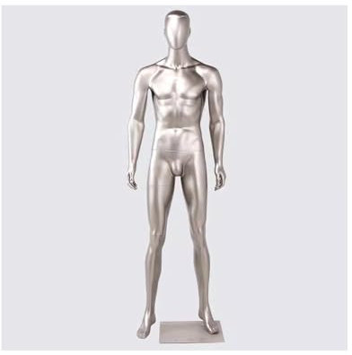 Schaufensterpuppe Männlich Champagnerfarbene männliche Mannequin-Gliedmaßen sind beweglich, Form-Display, mobile Metallbasis aus Kunststoff, aus dem Bekleidungsgeschäft, dem Schlafzimmer ( Color : Cha