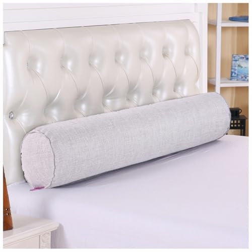 UICMNSI Nacken-Und Knierolle Kopfkissen Kissenrolle Nackenkissen Kissen Rolle Orthopädisches Nackenkissen, Lagerungsrolle, Bolster Side Sleeper Pillow with Abnehmbar Cover(Silver gray,20x100cm/8x39in)