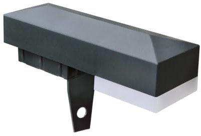 LongLife LED Zaunleuchte für Zaunpfosten 60x40mm - Farbe: anthrazitgrau - Leuchtmittel: Warmweiß 3000K