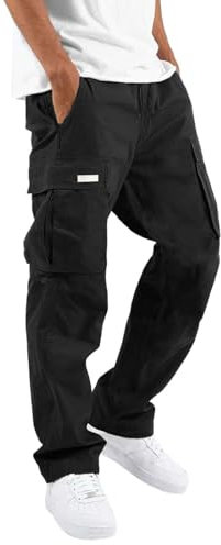 SRZYMJ Cargohose Herren Arbeitslatzhose Sporthose Kurz Baumwolle Sommer Jeans Arbeitshose Fussballshorts Thermostrumpfhose Hautfarben Schwarz Campinghose Herren Lang Sommer 5XL