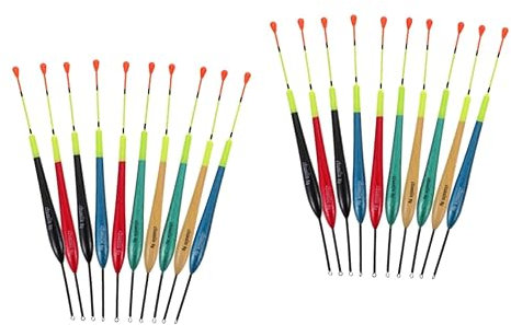 Kisangel 20pcs Fishing Bobbers Floats Floats for Pike Portable Fishing Line Bobbers High Sensitivity Floating Tools