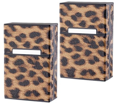 BCOATH Étui à Cigarettes Portable 2pcs Abs Pu Protection pour Mâle | Étui Cigarette, Protège-boîte à Cigarettes, Étui à Cigares, Antidérapant, Compatible Plupart des Boîtes