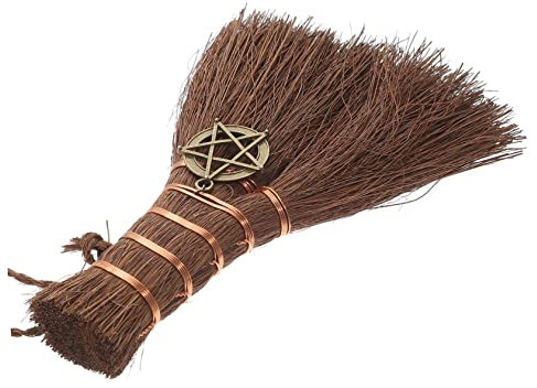 ULDIGI Halloween Besen Dekoratives Auto Hängeornament Für Mottopartys Miniatur Hexenbesen Mit Kristallakzenten Für Gruselige Halloween Dekorationen