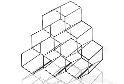 Scott & Rye - Hexagon/Honeycomb Wine Rack Holder - 6 Bottle - Black in Colour