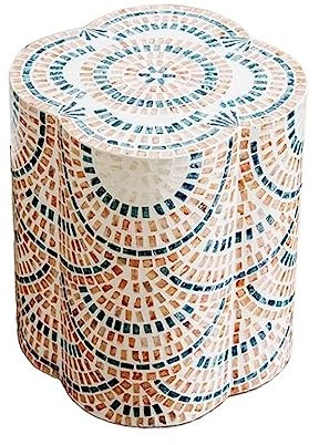 Tavolino da Salotto Tavolino a forma di fiore, sgabelli decorativi tavolino da salotto for soggiorno, camera da letto, tavolino da letto moderno, tavolino da salotto, supporto for piante, con toppa a