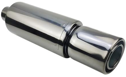 ZSGHJA Auspuffrohrspitze Endstück 51 57 63mm Auto-Auspuffanlagen Schalldämpfer-Endrohr Universal-Edelstahl-Doppelendrohr Auto Auspuffrohr(Titanium 51MM)