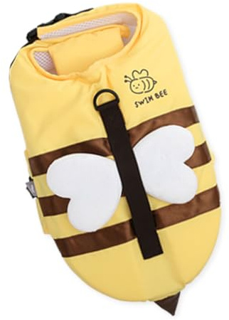 Its Dog & Kangachi - Chaleco Salvavidas de Abeja para Perros, Chaleco Flotador, Chaleco Seguridad Asa de Rescate, Ajuste Seguro, Alta Flotabilidad, Perros Pequeños y Medianos, Made in Korea, Talla L