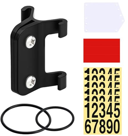 Nevalerra Supporto per numero di bicicletta, porta numero di partenza della bicicletta, supporto per piastra da corsa per mountain bike, doppia vite, per mountain bike, bici da corsa, bici da città