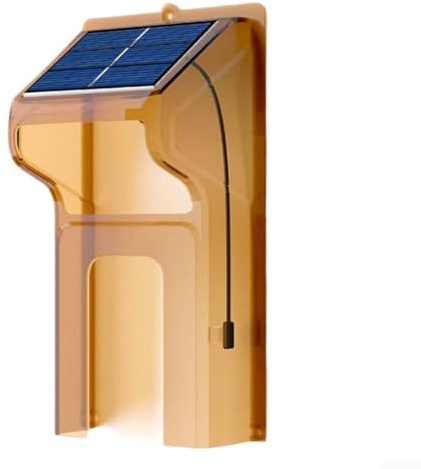 Marchfunny Sonnette Wifi à chargement solaire étanche pour vision nocturne, interphone bidirectionnel, sans fil, caméra de sécurité WiFi 2,4 G, marron (couvercle de sonnette)