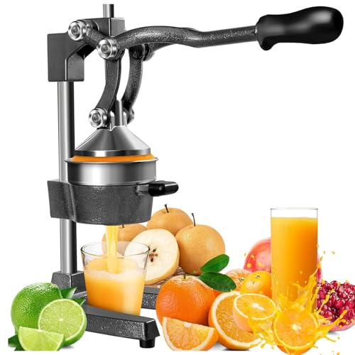 Citrus Juicer Professional Lemon Squeezer, Commercial Grade Orange Juice Squeezer, Stainless Steel Hand Press Manual Fruit Juicer for Pomegranate, Lime, Watermelon