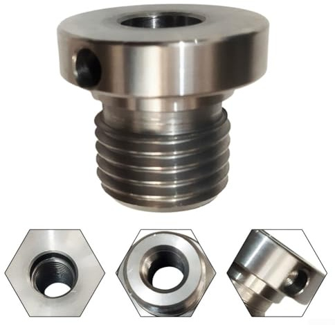 Adaptateur de broche filetée pour mandrin de tour à bois, convient pour les machines de tournage du bois avec différents filetages (25 mm à 18 mm)