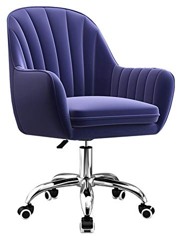 Silla de oficina ergonómica, diseño giratorio ajustable, soporte acolchado suave para el hogar, sala de estar y oficina, promueve una postura saludable y relajación