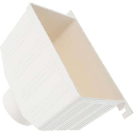 Housoutil Raccordo Pvc Quadrato per Grondaia e Tubo di Scarico Pluviale, Plastico Beige Resistente per Raccolta Acqua Piovana in Casa e Pavimento