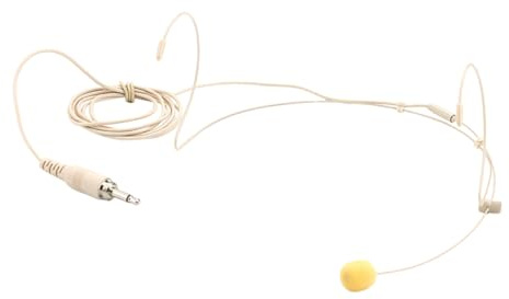LALADEFIEE Wired Over Ear Headset mit Kondensatormikrofon und Mini XLR Stecker Geräuschunterdrückung Hohe Klangqualität für Sänger Hosts Kompatibel mit Chromebook und PC Beige