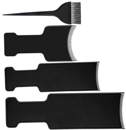 PAMINGONO 4 piezas Tableros para Teñir Cabello con Cepillo Accesorio Profesional para Salón y Uso Doméstico Herramientas de Coloración y Mechas para Peluquería DIY