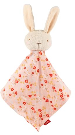Sigikid Schnuffeltuch Hase Weiß, Farmhouse Family - Babyspielzeug Tröster, Schmusetuch 100% Baumwolle Geschenk für Babys ab Geburt