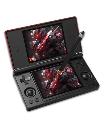 RG DS Portable Android 14 Retro Game Console, Supports AI function, Handheld Emulator with Built in 25+ Emulator, 4.0 Inch IPS OCA Screen, WiFi Bluetooth HD TV Output, Stylus Pen(No Card, Red Black)