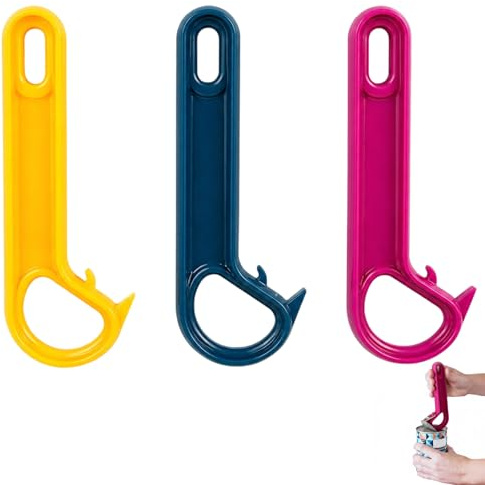 3-Piece Ring Pull Can Opener Aid Set - Ring Pull Opener,Manual Can Openers for Arthritic Hands, Kitchen Gadgets and Tin Openers for Elderly, Home and Camping