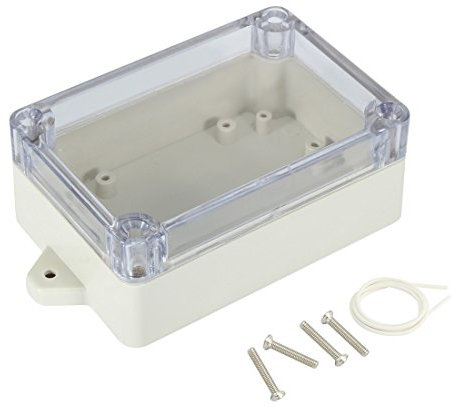 sourcingmap 100mmx68mmx40mm(3.9x2.7x1.6) ABS Junction Box Universal Project Enclosure w PC Transparent Cover