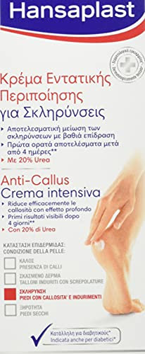 Hansaplast Anti Callus Crema Piedi Intensiva e Idratante, Crema piedi secchi screpolati, Crema piedi secchi con Tecnologia Aquaporin e 20% di urea, 3 Confezioni da 75 ml