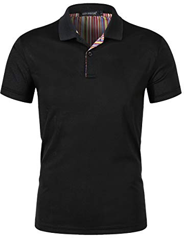 Golf polotröja för män bomull kortärmad t-shirt ledig knapp Tee tennis sport topp