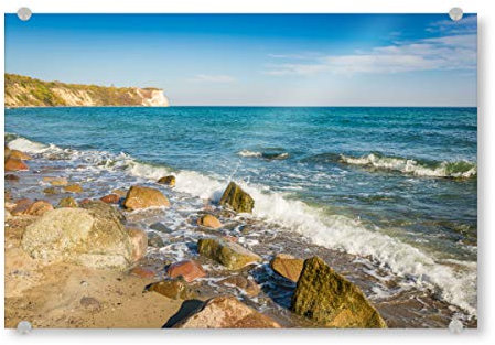 artboxONE Acrylglasbild 120x80 cm Reise/Strand und Meer Herbst am Kap Arkona - Bild ostsee Meer ostsee