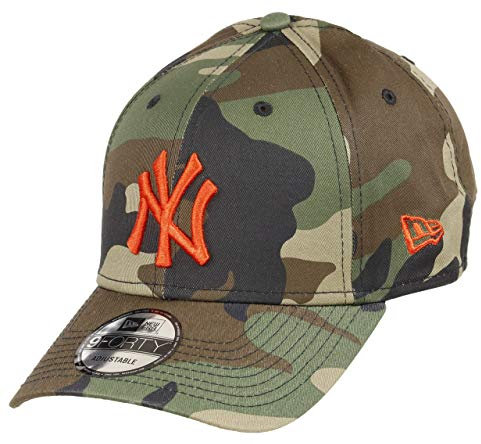 New Era New York Yankees MLB Rear Logo Woodland Camo 9Forty Adjustable Cap - One-Size