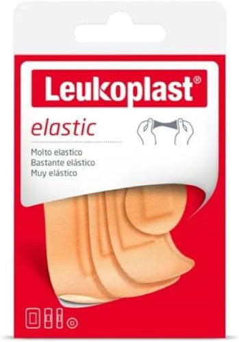 Leukoplast elastic – Cerotti non sterili- Elastici e delicate sulla pelle – Ideali per dita, gomiti, ginocchia e polsi – confezione assortita 40 pezzi, Color carne