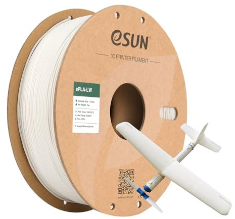 eSUN Licht Gewicht PLA Filament 1.75mm, 3D Drucker Filament PLA-LW, Dimensionsgenauigkeit +/- 0.05mm, 1kg Spule (2.2 lbs) Schaumstoffmaterial für 3D Drucker, Natürlich