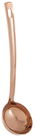Premier Housewares Rose Gold Finish Ladle Pasta Spoon Server Stainless Steel Durable Ladle For Everyday Use Ladle 8 x 6 x 30