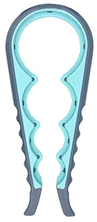 Hennyuu Abridor de tarros, abridor de tarros 4 en 1, agarre de tarros, abridor de tapa de tarro, abridor de tarros para manos débiles, manos con artritis y personas mayores (azul)